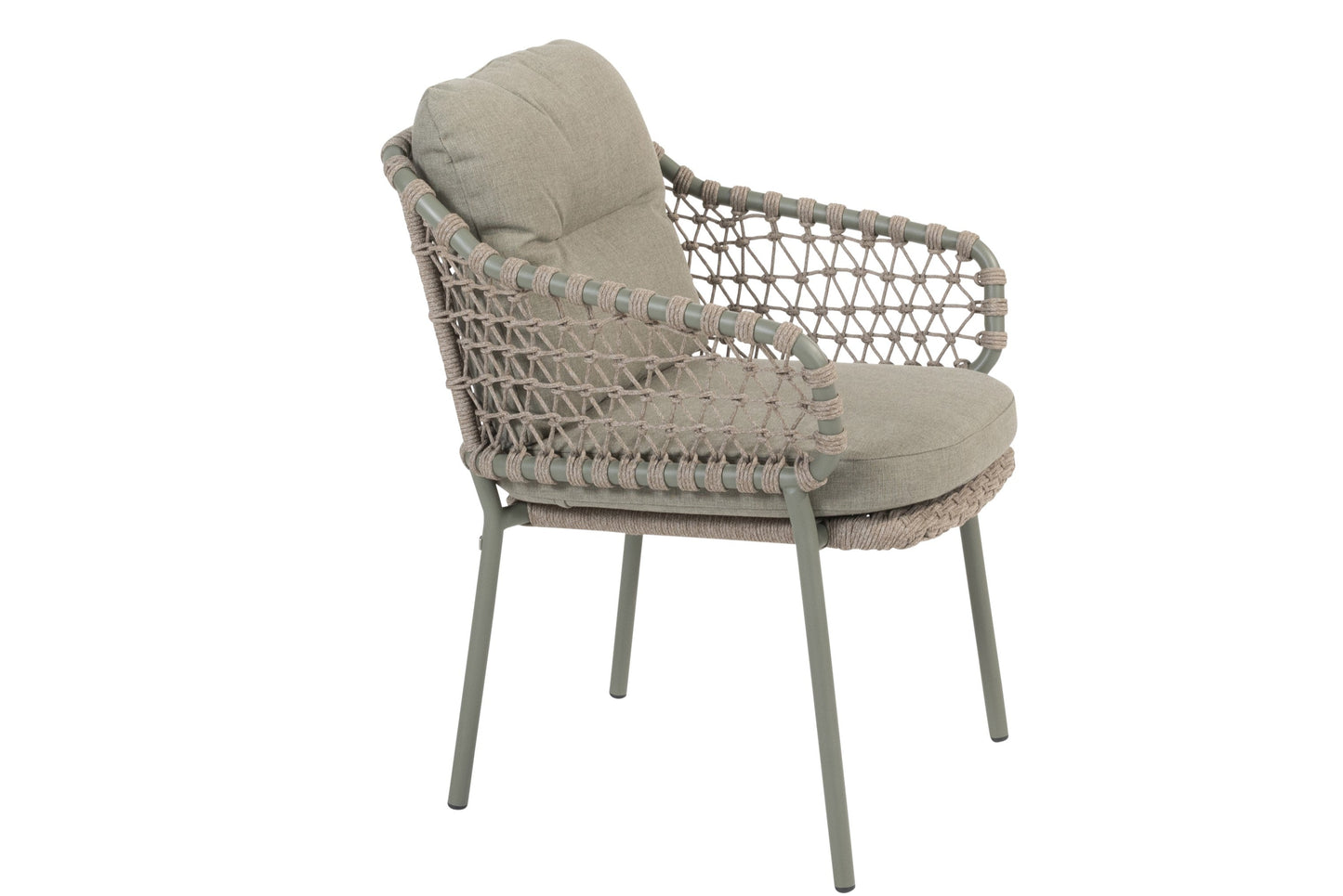 4 Seasons Outdoor Jura Stackable Dining Chair Olive With 2 Cushions