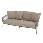 4 Season Outdoor Jura 3-Seater Olive Living Bench with Outdoor Cushions