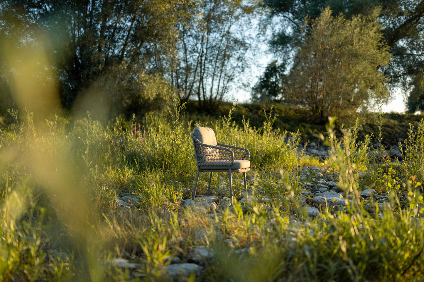4 Seasons Outdoor Jura Stackable Dining Chair Olive With 2 Cushions