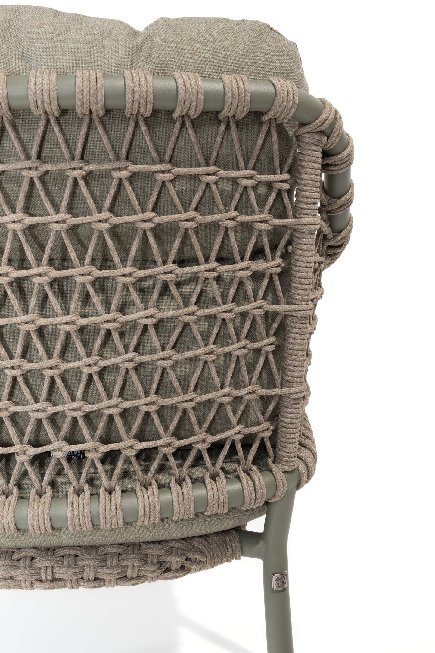 4 Seasons Outdoor Jura Stackable Dining Chair Olive With 2 Cushions