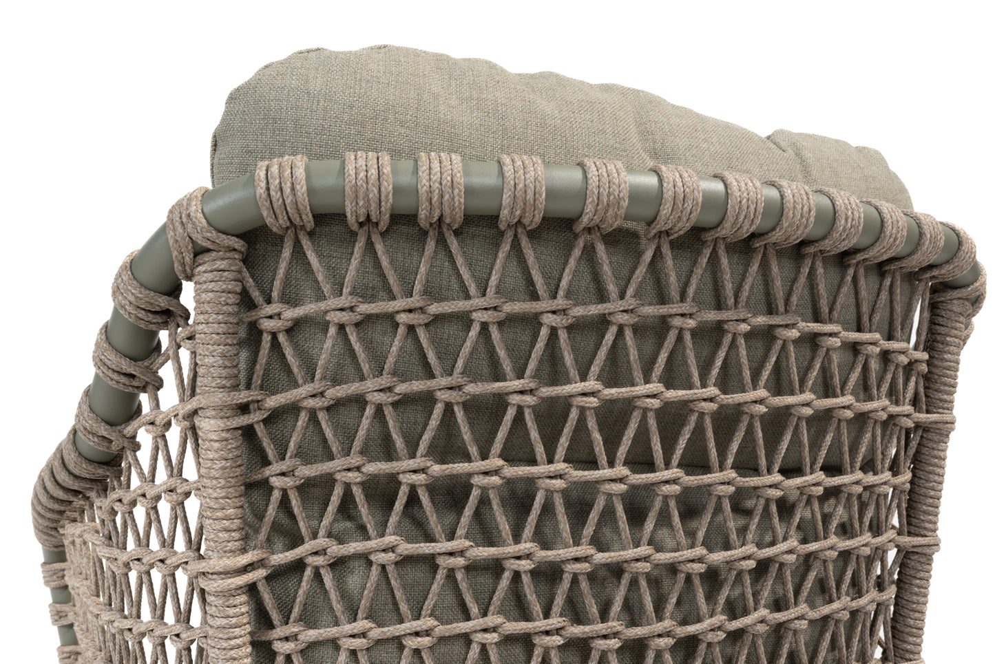 4 Seasons Outdoor Jura Stackable Dining Chair Olive With 2 Cushions