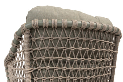 4 Seasons Outdoor Jura Stackable Dining Chair Olive With 2 Cushions