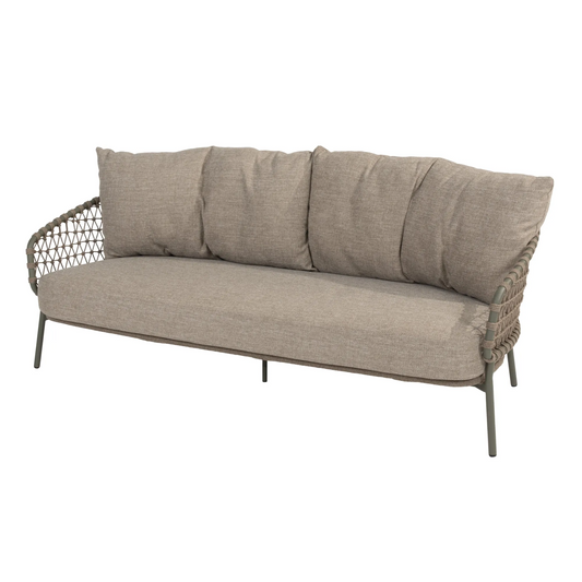 Jura Olive Living Bench – 3-Seater with Cushions