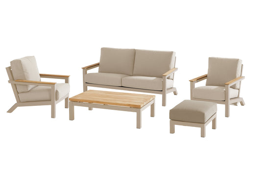 4 Seasons Outdoor Capitol Latte Lounge Set With Footstool