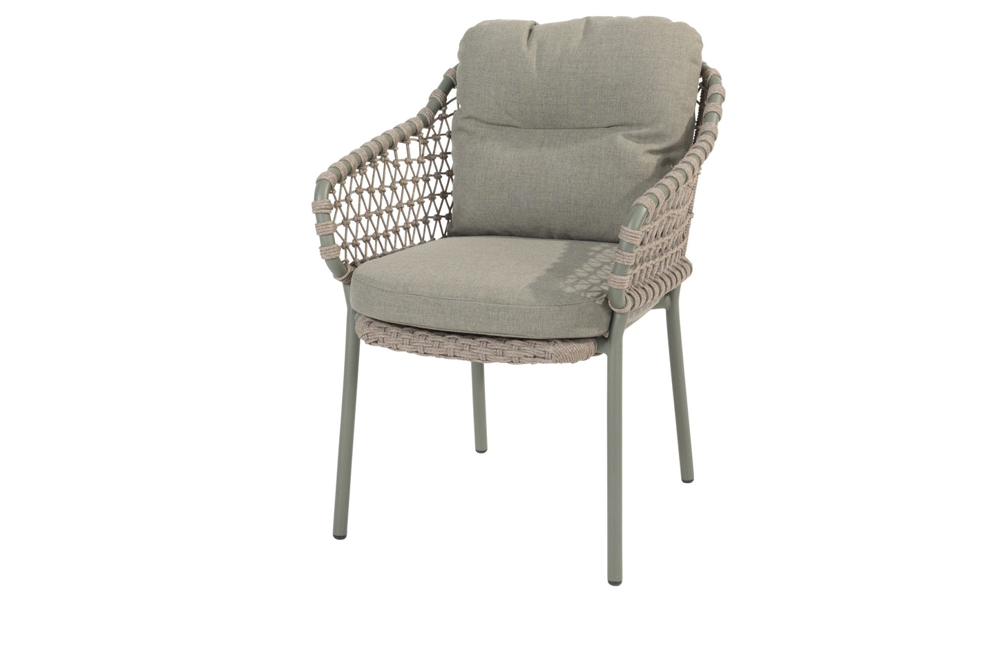 4 Seasons Outdoor Jura Stackable Dining Chair Olive With 2 Cushions