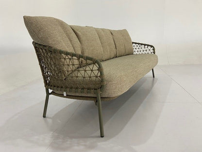 4 Season Outdoor Jura 3-Seater Olive Living Bench with Outdoor Cushions